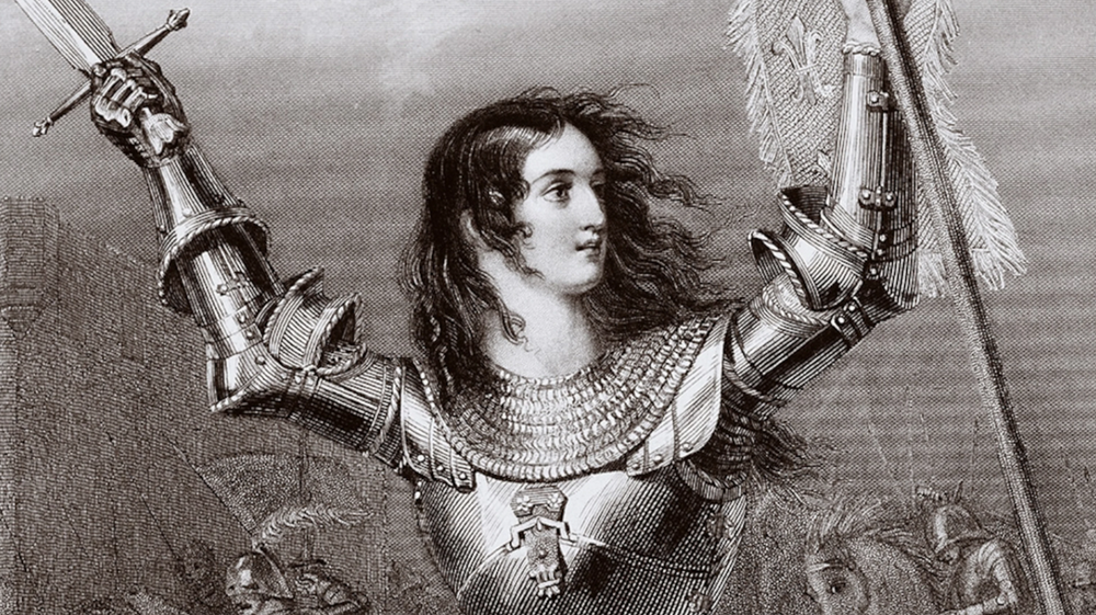 Jeanne d'Arc sur le champ de bataille, par JC Buttre.